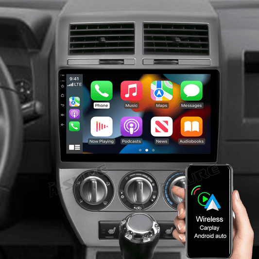10.1" Carplay Android 10 Car Stereo Head Unit DSP BT for Jeep Compass 2007 2008
