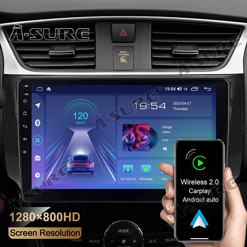 10.1'' Wireless CarPlay Android 13 Car Radio Stereo for Nissan Sentra 2016-2019 GPS Navi WiFi Bluetooth DSP RDS USB SWC 2+32GB
