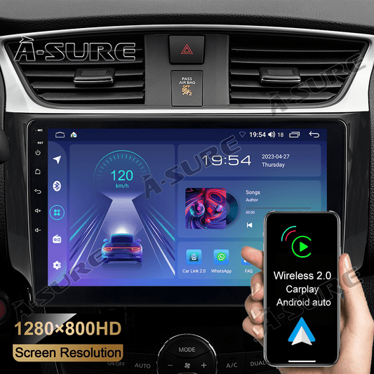 10.1'' Wireless CarPlay Android 13 Car Radio Stereo for Nissan Sentra 2016-2019 GPS Navi WiFi Bluetooth DSP RDS USB SWC 2+32GB
