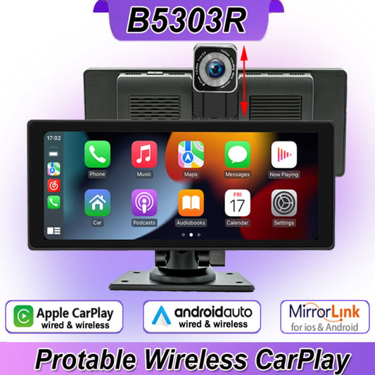 10.26 Inch Touch screen Stereo Radio Wireless Carplay Android Auto MP5 Player BT Mirrorlink Built-in Camera Driving Recorder