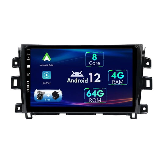 10inch IPS Android 12 Car Stereo For Nissan NAVARA/Frontier/NP300 2015-2018 - 2 Din Head Unit Free Rear Camera&Mic - Built in Carplay/GPS/DSP-Support DAB+/Mirrorlink/USB/WiFi/BT-4G+64G
