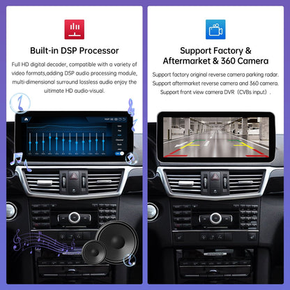 Mercedes-Benz Android Head Unit    Road Top 12.3'' Android 13 Car Radio Wireless Carplay Touchscreen for Mercedes Benz E Class W212 2009-2014 Year, 8+256 GB Car Stereo, Support Wirless Android Auto, Navigation, Camera
