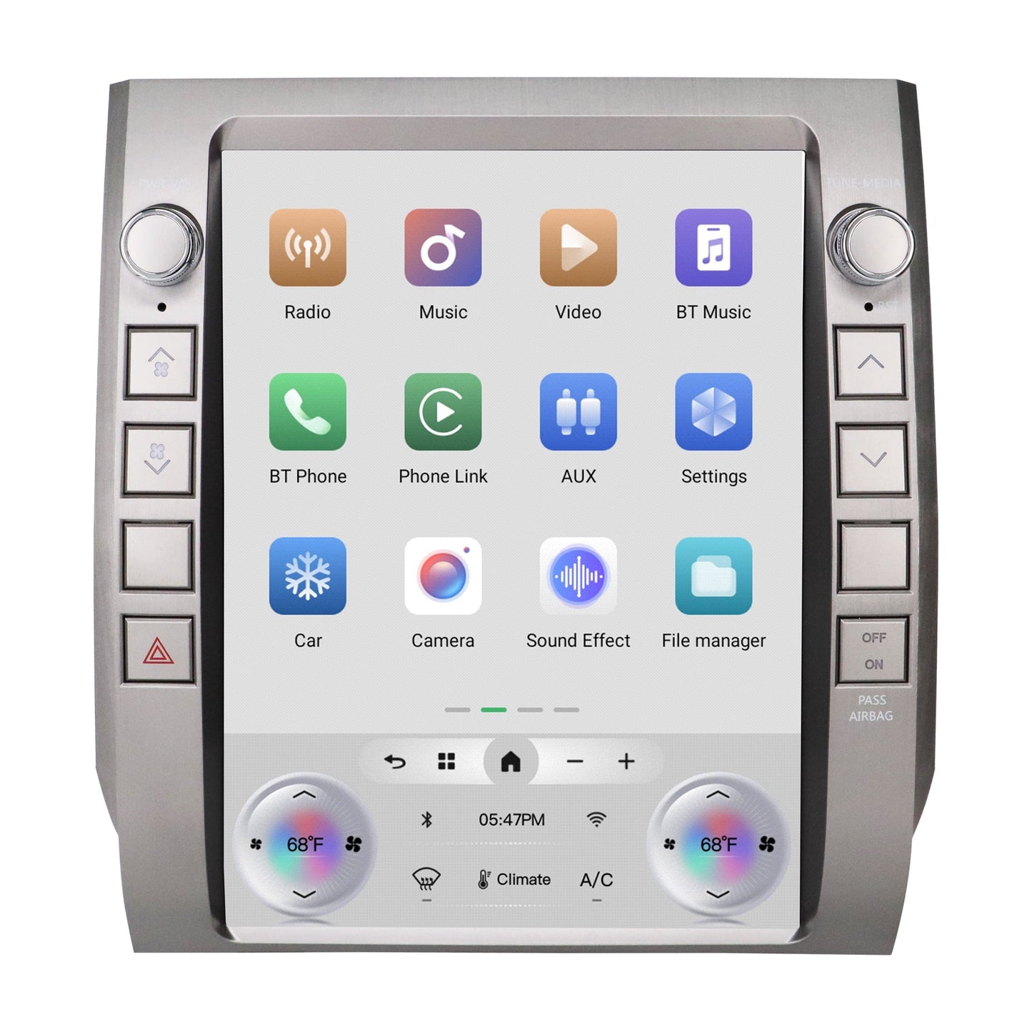 Toyota Android Head Unit   12.1 inch T-style Car Radio Stereo for Toyota Tundra 2014-2022 with Apple CarPlay Auto Android Head Unit Built in DSP Bluetooth Wifi GPS 3+32G