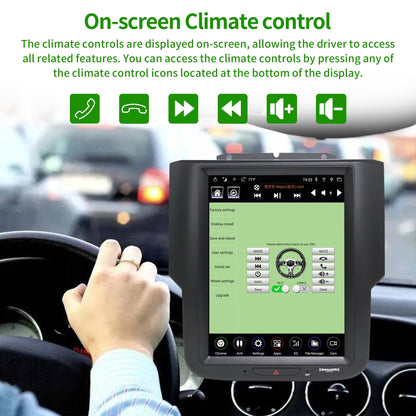 Linkswell Gen5 T-style 10.4 inch Car SirusXm Radio Stereo for RAM 2013-2018 Trucks 1500 2500 3500 Touch Screen Car Navigator Android Truck Replacement GPS radio 4G+64G Apple Carplay Auto DSP HDMI