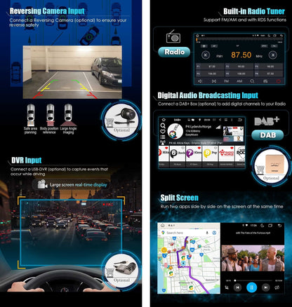 Mercedes-Benz Android Head Unit    Octa Core Android 13 Car Stereo Head Unit for Mercedes-Benz Smart Carplay IPS DSP Bluetooth Handsfree Wifi SWC DAB+ GPS SatNav DVR