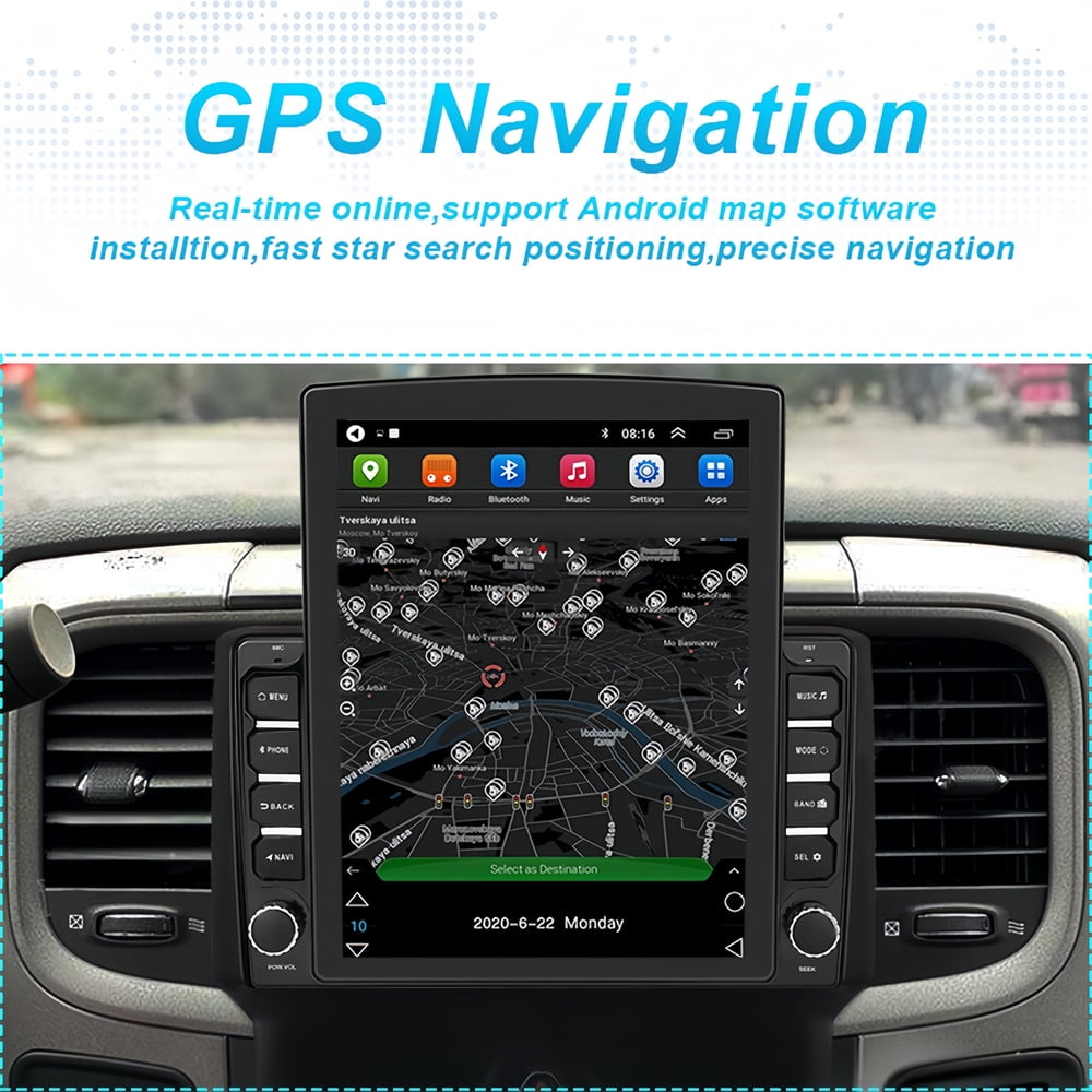 Car Stereo Radio for Dodge Ram 2013-2018 9.7" Android 13.0 Touchscreen 2+32G Vehicle GPS Navigation Wireless CarPlay Android Auto
