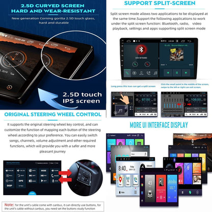 Sovob Android Car Stereo for BUI-CK GL8 25S 2015 2016 9 inch 2 Din Radio GPS Navigation IPS Touch Screen Multimedia Player Support 4G Carplay SWC Wifi Mirror Link DSP BT(Size:8 core 4G+wifi 2G+32G)