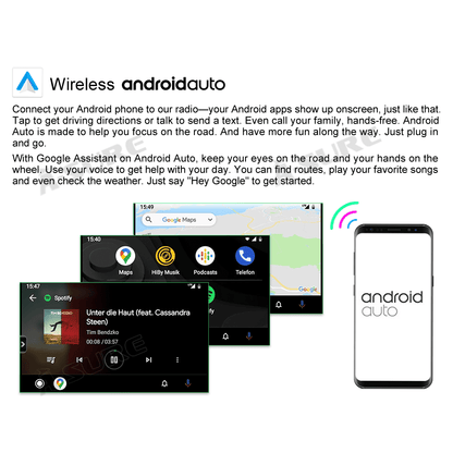 Junhua Wireless CarPlay Android 10.1 Car Radio, 9" HD Touch Screen, for Subaru Forester 2016-2018