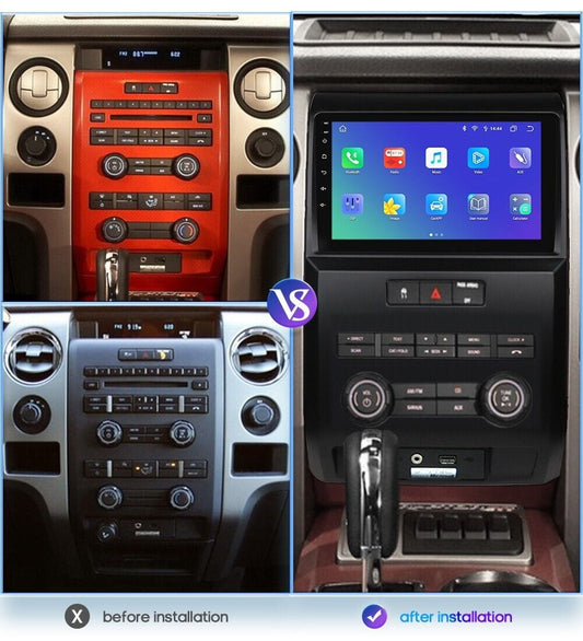 Wireless Apple Carplay Android Auto Bluetooth 2+32GB Wifi RDS Car Stereo Radio Head Unit Multimedia GPS Navigation Player For Ford F150 F-150 2008 2009 2010 2011 2012 2013 2014