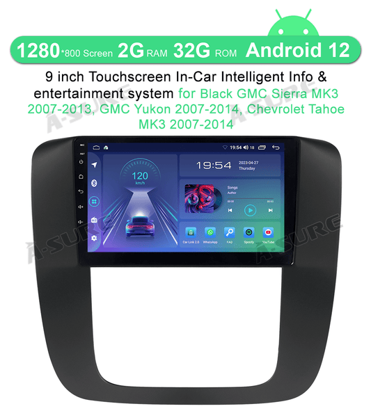 32GB Android 12 CarPlay Radio Stereo for Sierra Yukon Chevrolet Tahoe 2007-2013 Navi GPS