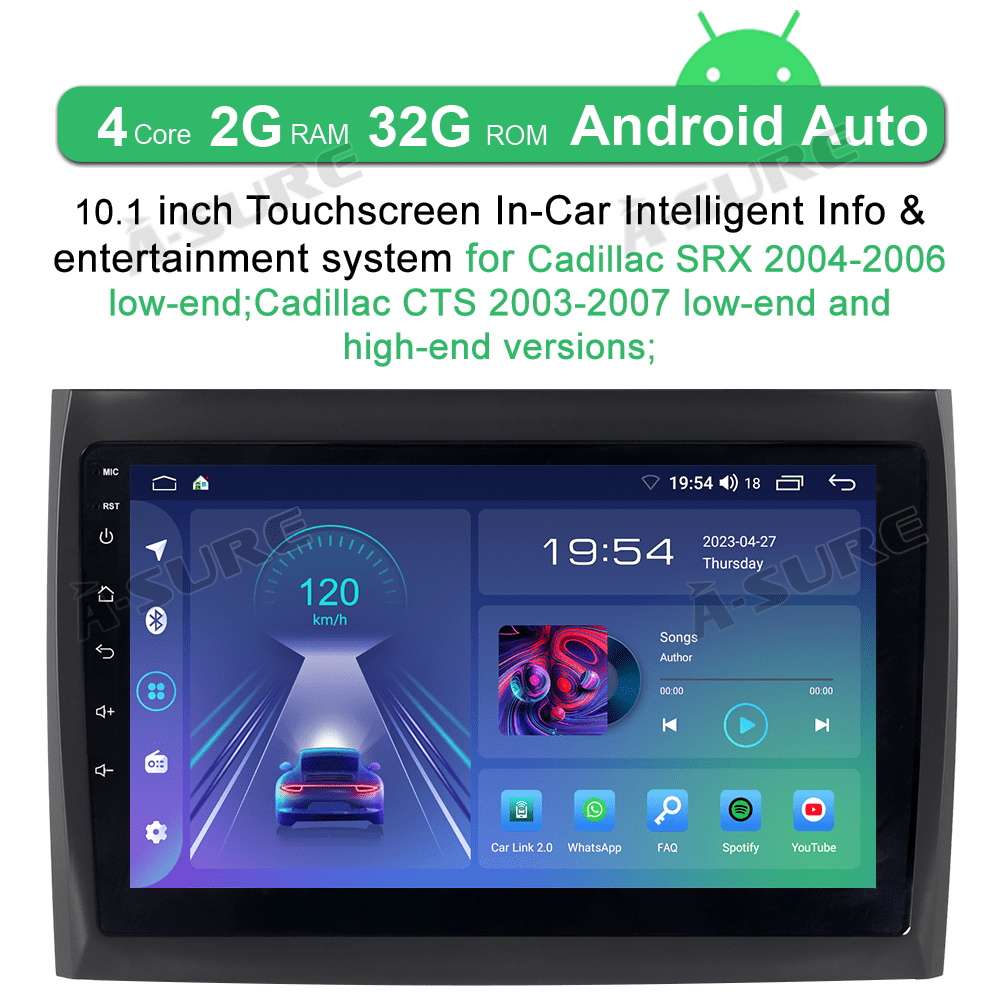 10'' Android 12 Car Radio Stereo Navi GPS 2+32G Carplay for Cadillac CTS SRX 2003-2007