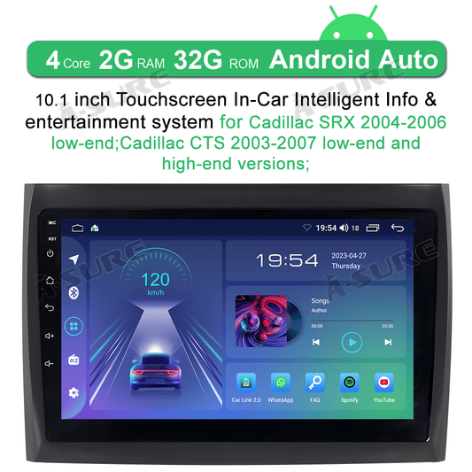 10'' Android 12 Car Radio Stereo Navi GPS 2+32G Carplay for Cadillac CTS SRX 2003-2007