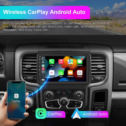 Awesafe 2GB 64GB Car Stereo Radio Compatible for Dodge Ram 2013-2019 1500 2500 3500,9 Inch Head Unit with Wireless CarPlay Android Auto GPS/FM/WiFi/USB/SWC