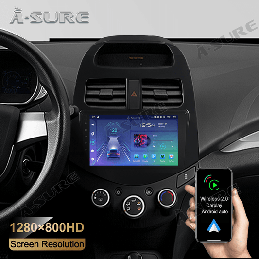 2+32GB Apple CarPlay Android 13 Car Stereo Radio for Chevy Spark 2013-2015 GPS WIFI BT DSP USB