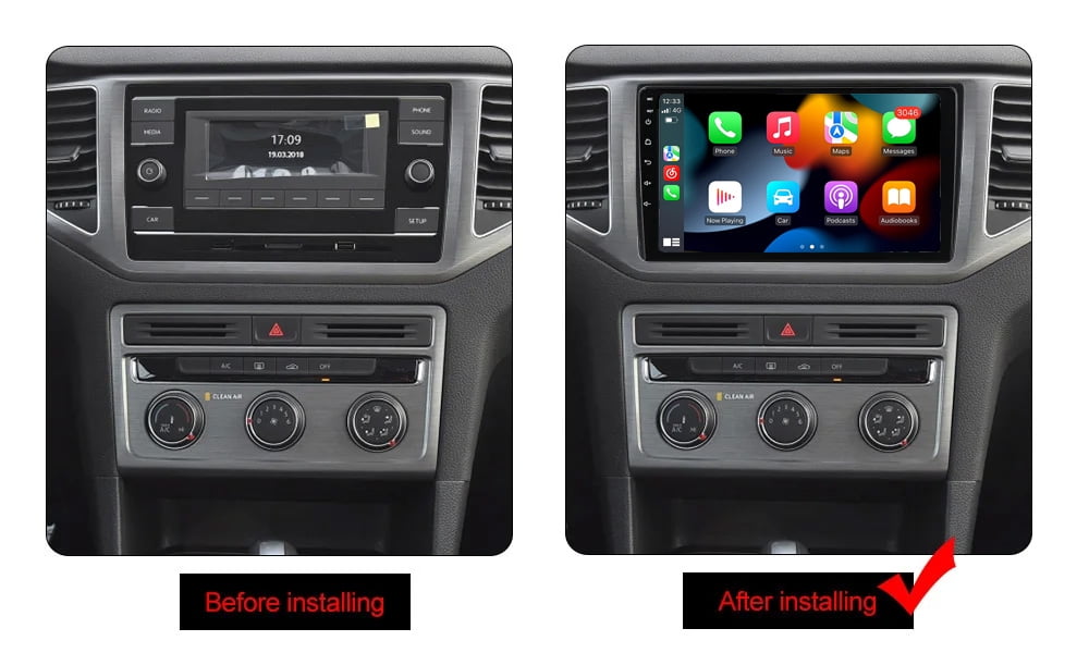 RoverOne Car Stereo CarPlay Android Auto for Volkswagen MQB Polo Jetta MK7 2020 - 2022 GPS Navigation Bluetooth DSP Touch Screen Multimedia Video Player