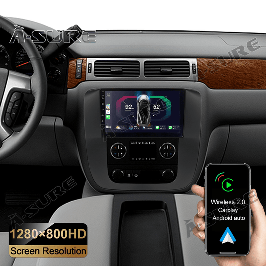 32GB Android 12 CarPlay Radio Stereo for Sierra Yukon Chevrolet Tahoe 2007-2013 Navi GPS
