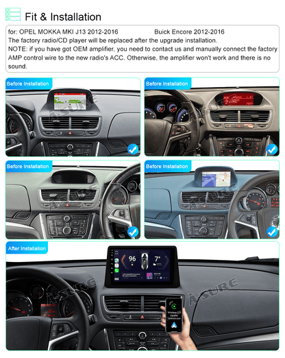 Junhua 9" Buick/Opel Android 12 Car Stereo 32GB Android Auto Wireless CarPlay with Bluetooth
