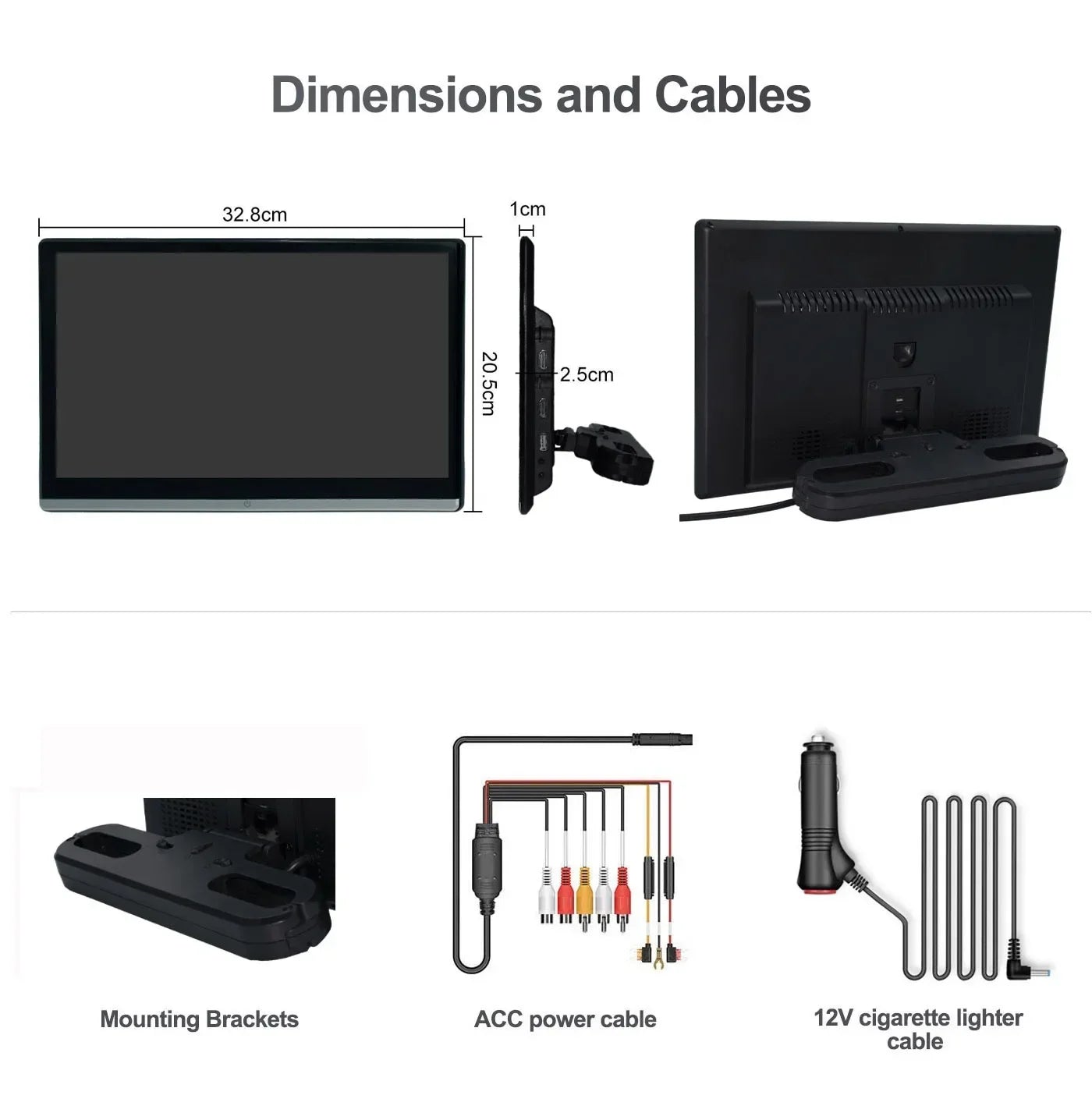 14'' HD 4K Car TV Screens Android 14.0 Headrest Monitor 8-Core CPU Cortex A98 5G WiFi HDMI Rear Seat Entertainment Syste