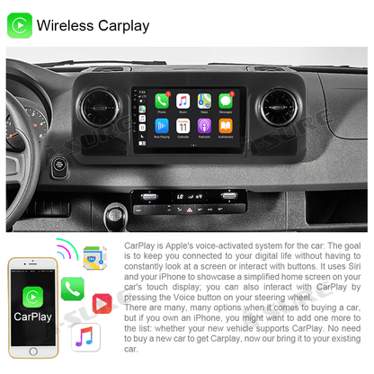 Mercedes-Benz Android Head Unit    Junhua 10" Android 13 Car Stereo Radio Head Unit for Mercedes-Benz Sprinter W907 W910 2018-2023