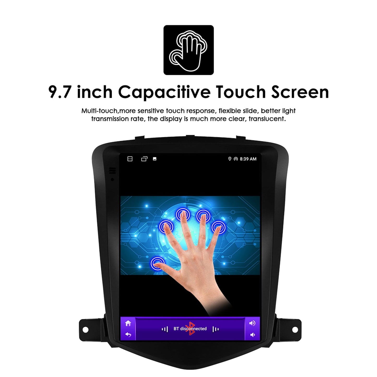 Bluetooth Android 12 Apple Carplay 2+32GB Wifi RDS Car Stereo Radio Head Unit GPS Navigation Player In Dash For Chevrolet Chevy Cruze J300 2008 2009 2010 2011 2012