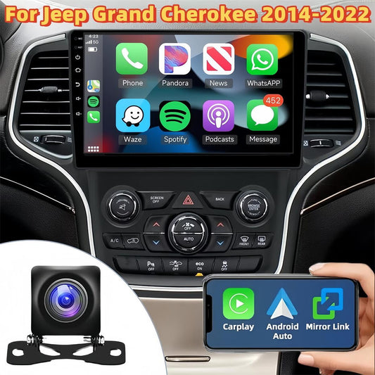 Guwzn Car Stereo Radio for Jeep Grand Cherokee 2014-2022 10" Touchscreen 2+32G Vehicle GPS Navigation Wireless CarPlay Android Auto