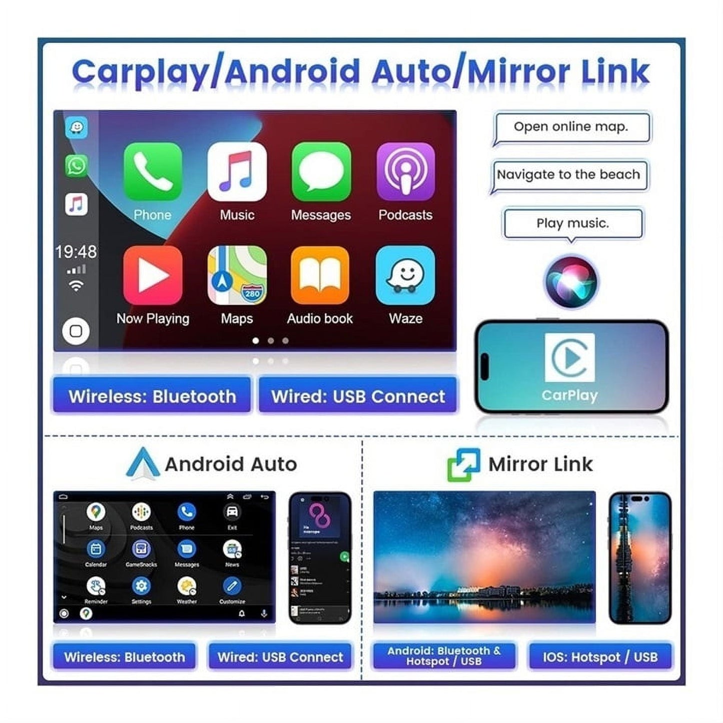 Stereo Volkswagen Beetle 2011-2019 Android Carplay 2+32g