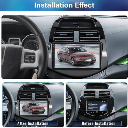 Guwzn Car Stereo Radio for Chevrolet Spark 2010-2015 9" Touchscreen 2+32G Vehicle GPS Navigation Wireless CarPlay Android Auto