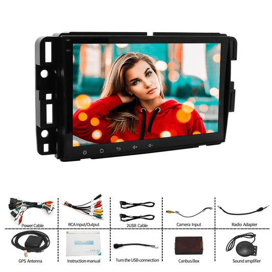 Android 12 Car Radio Stereo for GMC Chevrolet Buick Humme 8" Touch Screen Multimedia Player with Wireless CarPlay Android Auto Navigation Bluetooth Radio WiFi SWC MirrorLink 1G+16G Black