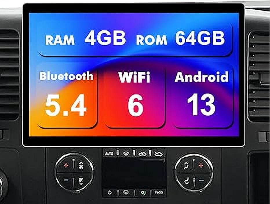 4+64G Android 13 Double Din Car Stereo for Chevrolet/GMC/Buick with 13.1 Inch Touchscreen Radio Built-in Wireless Carplay/Android Auto/GPS/Bluetooth/FM/AUX-in/Steering Wheel Controls/Backup Camera