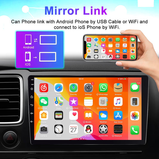 Eforcase for RAM Promaster City 2015-2021 Car Radio Stereo with Carplay Android Auto GPS Head Unit Support BT Mirror Link WiFi FM RDS DSP Backup Camera
