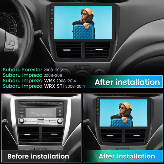 Awesafe 10 Inch Car Radio Stereo for Subaru Forester 2008-2012 Andriod 12 2GB+32GB with  Carplay Android AUTO Bluetooth GPS Navigation Wifi