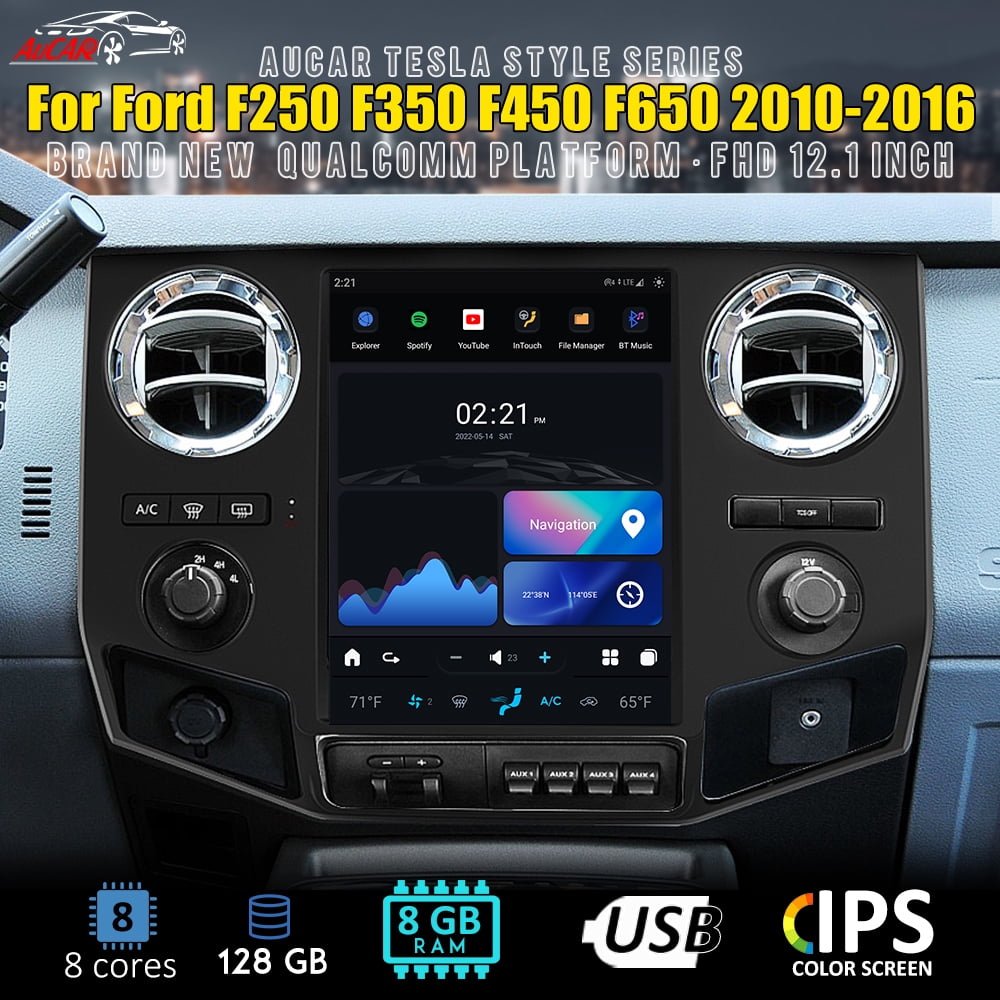 Smart Head Unit Ford F250/350/450/650 Super Duty Head Unit Android 11, 12.1" Inch Screen