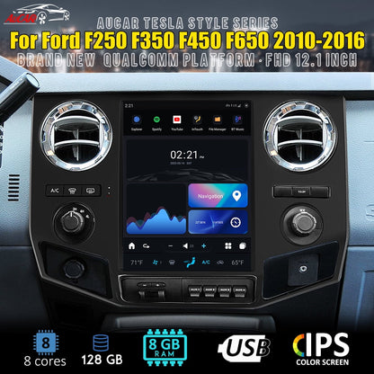 Smart Head Unit Ford F250/350/450/650 Super Duty Head Unit Android 11, 12.1" Inch Screen