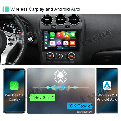 A-Sure Android 12 Car Stereo Radio for Nissan Altima IV L32 2007-2012 with Automatic A/C, 2GB +32GB