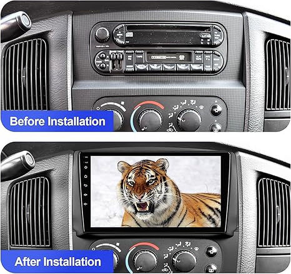 2+32G 9-Inch Android 12 Double Din Car Stereo for Dodge RAM 1500/2500/3500 2002-2005 Touchscreen