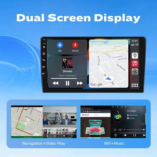 [2G+32G] Carplay Android Auto Touchscreen Autoradio Car Stereo GPS Navigation FM Radio Head Unit WiFi Mirror Link Multimedia Player GPS Radio DSP for Hyundai i10 2008-2012