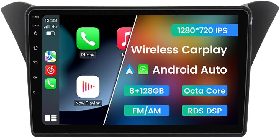 Android 13 Car Radio Stereo for Hyundai Genesis/Rohens Coupe 2013-2016, Biorunn 9 Inch Octa Core GPS Navi Wireless Wired Car-Play Android Auto Head Unit IPS FM AM RDS DSP, 4GB RAM 64GB ROM