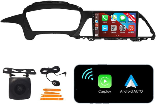 [4G 64G] Android Car Stereo FM Radio Carplay Android Auto 9" Touchscreen Headunit Media Player with Backup Camera for Hyundai Sonata 2015 2016 2017