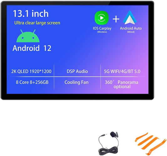 13.1" 8+256GB Android 12 for Porsche Cayenne 2004~10 Car Stereo Radio GPS Navigation Carplay AA DSP WiFi 4G 1920 * 1200 IPS BT