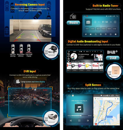 Mercedes-Benz Android Head Unit    Android 11 Octa Core 2+32GB Car Stereo Head Unit for Mercedes Benz ML/GL-Class W164 Sat Nav DAB+Radio Carplay Android Auto Bluetooth WiFi SWC Handsfree DVB-T2 GPS DSP