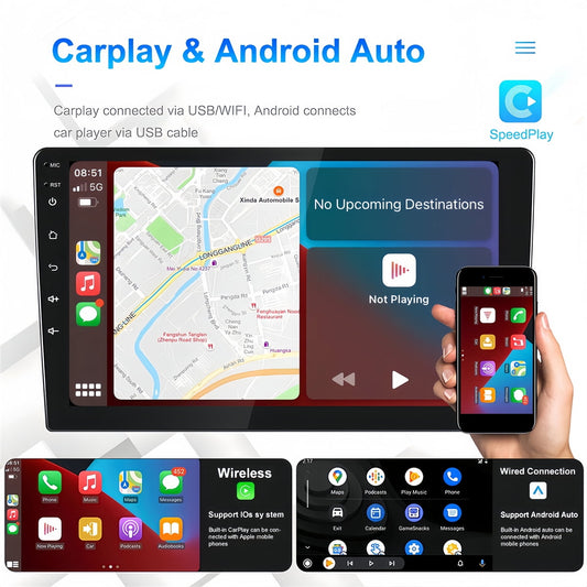 Guwzn Car Stereo Radio for Chevrolet Spark 2010-2015 9" Touchscreen 2+32G Vehicle GPS Navigation Wireless CarPlay Android Auto