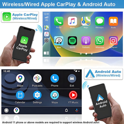 Car Stereo Radio for Jeep Dodge RAM Grand Caravan with 9" Touch Screen Support Carplay Android Auto GPS FM/RDS SWC USB