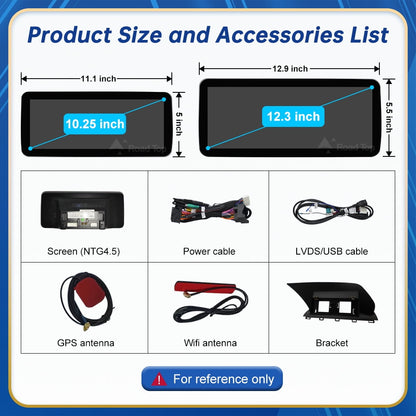 Mercedes-Benz Android Head Unit    Road Top Android 1312.3 inch Car Radio Touchscreen  Car Stereo for Mercedes Benz GLK Class X204 GLK250 GLK300 GLK350 2009-2015 NTG4.5/4.7 Wireless Carplay, Android Auto, Camera, Navigation