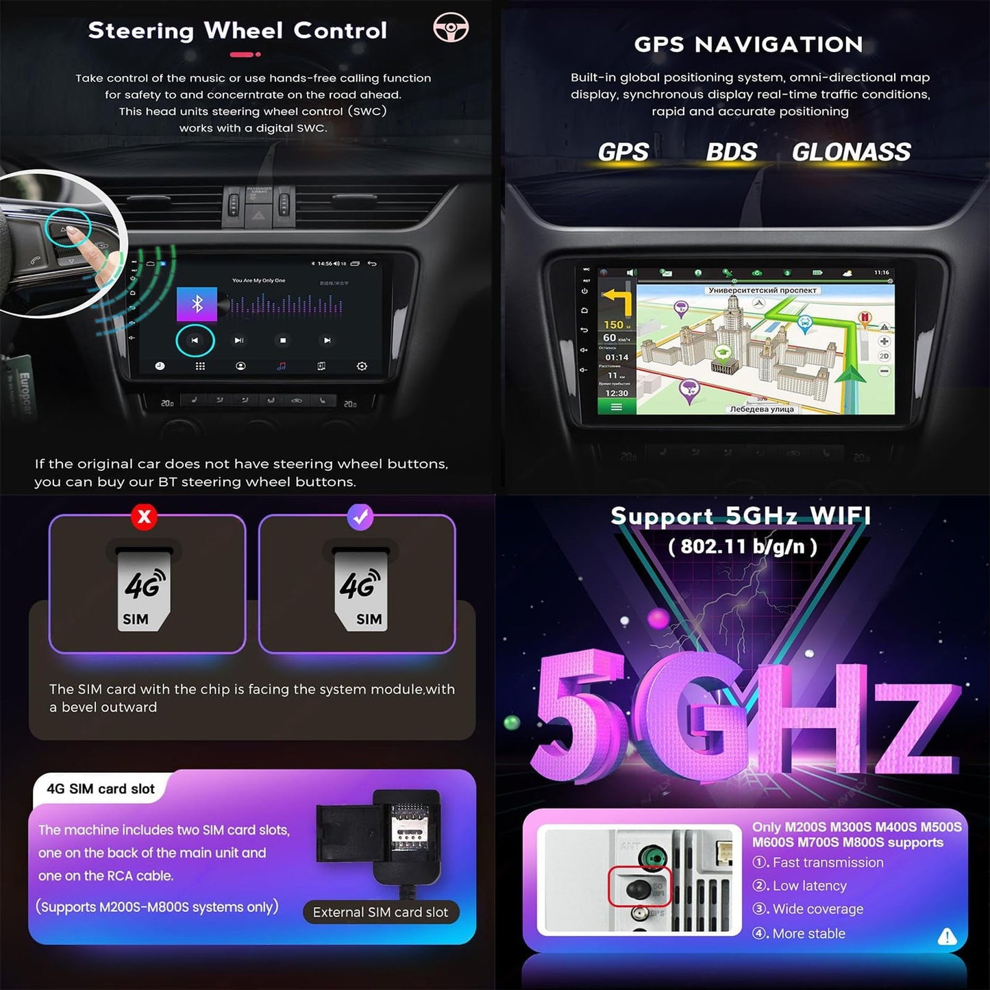 Android 13 System for Honda BRV 2015 2016 2017 2018 2019 Car Stereo with 4G FM BT5.0 SWC CarPlay Android Auto GPS Navigation Touch Screen Upgrade Car Radio Multimedia Player (M300S 8core 4+32G) Honda Android host