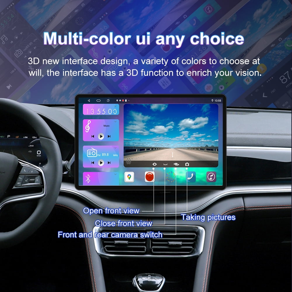 13.3" Android 12 Car Radio Stereo for GMC Yukon Chevrolet Chevy Tahoe Suburban 2007-2012 with Apple CarPlay Android Auto Built in
