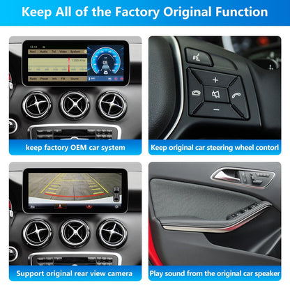 Mercedes-Benz Android Head Unit    Road Top Android 13 Car Stereo 12.3" Car Touch Screen for Mercedes Benz CLA GLA Class X156 C117 2013-2015 Year with NTG 4.5/4.7, 8+256G, Support Wireless Carplay, Global Weather, Navigation
