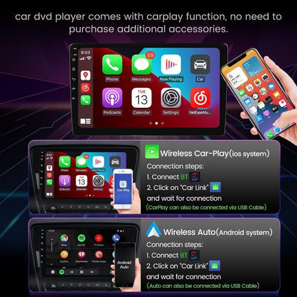 Car Radio Stereo for Hyundai Genesis Sedan 2009-2014, Biorunn Android 13 9 Inch (8GB+128GB) 8-Core GPS Navigation Wireless Car-Play Android Auto Upgrade Dash Kit IPS Head Unit