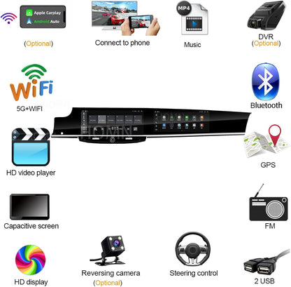 HOMN Car Radio Stereo for Porsche Panamera 2010-2016 Android GPS Navigation Touch Screen Support Wireless Carplay & Android Auto WIFI DSP 4G Audio Multimedia Player (8Core 8+128G)