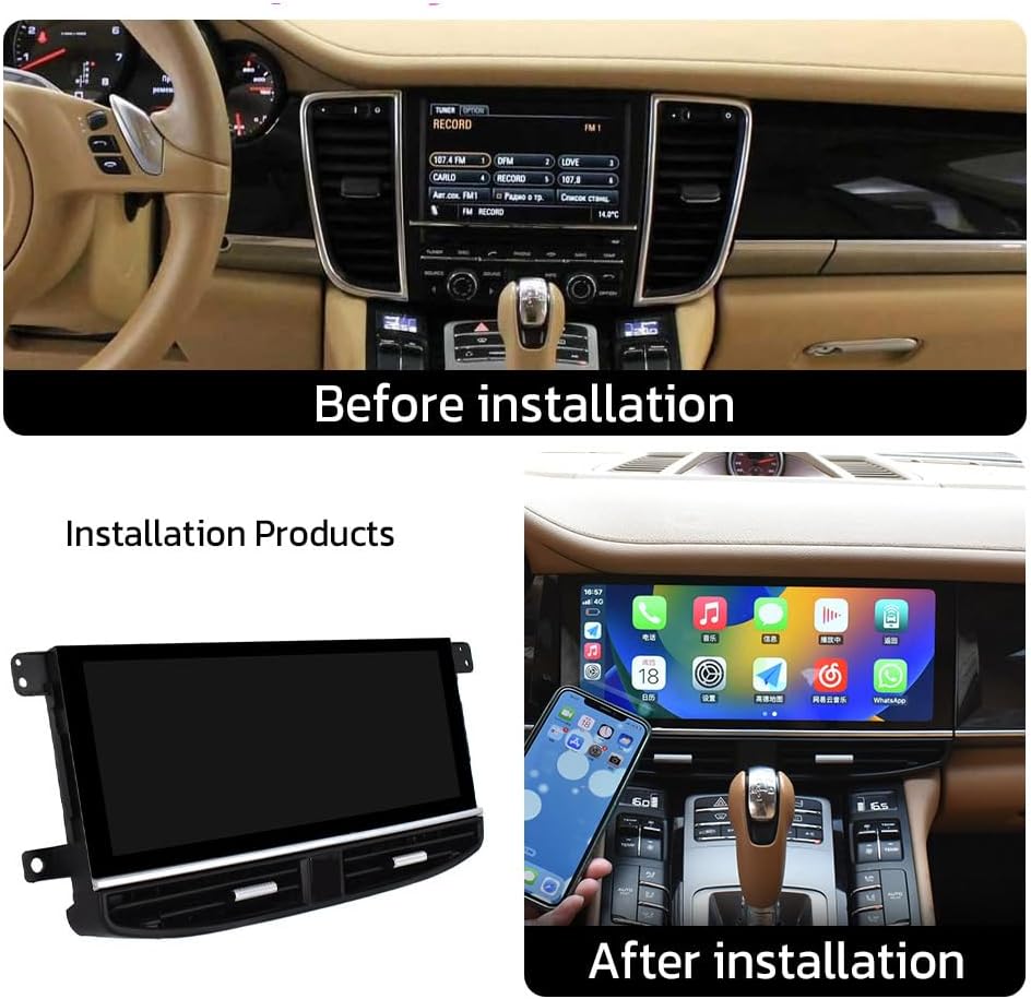 8GB+128GB Android Radio for Porsche Panamera 2011-2017 Multimedia Player 12.3 Inch Touch Screen Head Unit Android Auto Tape Recorder GPS Navigation