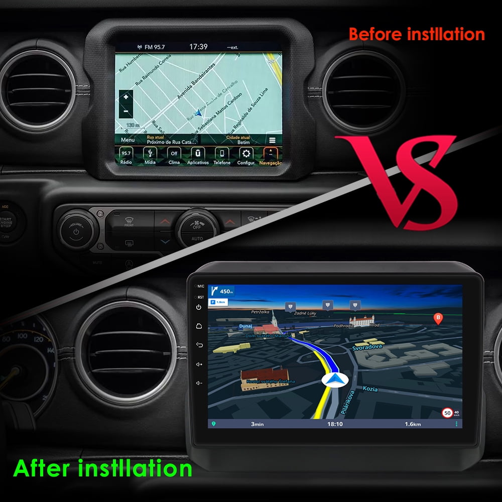 For Jeep Wrangler JL/ Gladiator Bluetooth Android 12 Carplay 2+32GB Wifi Car Stereo Radio Head Unit GPS Navigation Player
